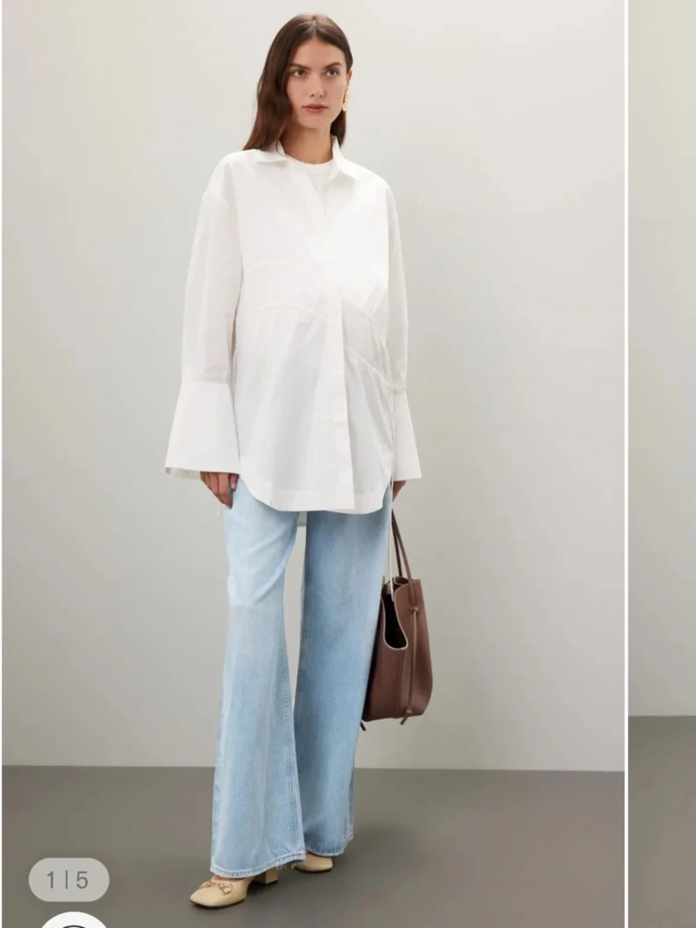 Citizens Of Humanity Paloma Baggy Maternity Jeans in Alemy Color